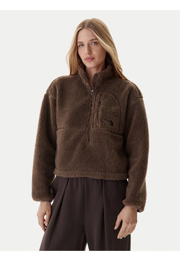 The North Face Polar Extreme Pile NF0A88ZC Brązowy Regular Fit. Kolor: brązowy. Materiał: syntetyk