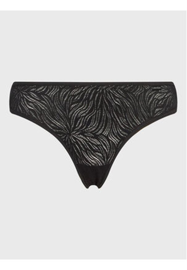Calvin Klein Underwear Stringi 000QF6878E Czarny. Kolor: czarny. Materiał: syntetyk