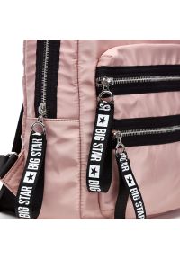 Big Star Accessories - Różowy Plecak Big Star Damska Modna Torba. Kolor: różowy. Materiał: materiał #2