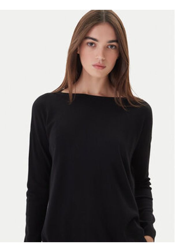Kontatto Sweter 3M0800C Czarny Regular Fit. Kolor: czarny. Materiał: syntetyk