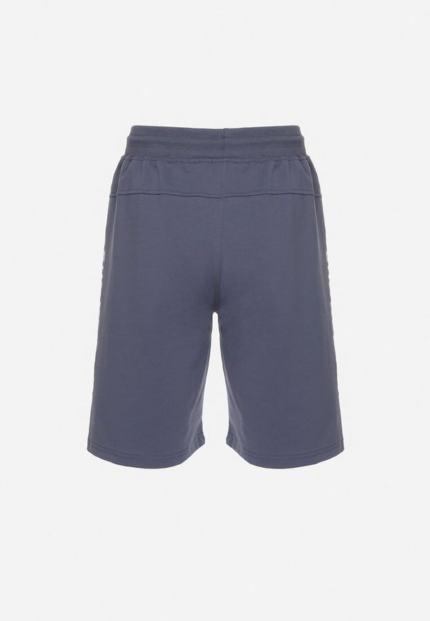 Born2be - Niebieskie Klasyczne Dresowe Szorty z Bawełną Liraneve. Okazja: na co dzień, na spacer. Kolor: niebieski. Materiał: bawełna, dresówka. Styl: klasyczny