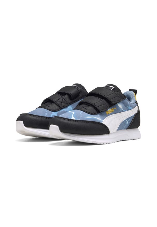 Puma - Dziecięce sneakersy PUMA × HOT WHEELS™ R78 Lightwind PUMA. Okazja: na uczelnię. Kolor: niebieski, wielokolorowy, biały, żółty. Sport: joga i pilates