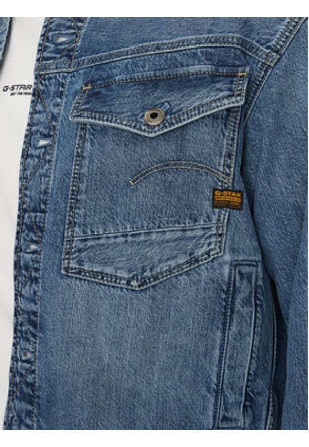 G-Star RAW - G-Star Raw Kurtka jeansowa Dakota D23593-D536 H152 Niebieski Regular Fit. Kolor: niebieski. Materiał: bawełna