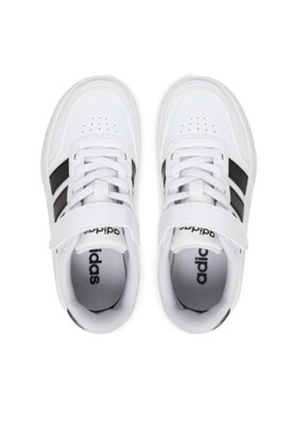 Adidas - adidas Sneakersy Breaknet 3.0 JS3688 Biały. Kolor: biały. Materiał: skóra