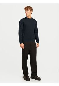 Jack & Jones - Jack&Jones Sweter Milano 12259666 Granatowy Relaxed Fit. Kolor: niebieski. Materiał: bawełna #7