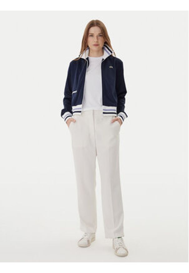 Lacoste Bluza SF5252 Granatowy Regular Fit. Kolor: niebieski. Materiał: bawełna