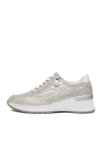 Rieker Sneakersy N4316-90 Srebrny. Kolor: srebrny. Materiał: materiał #4