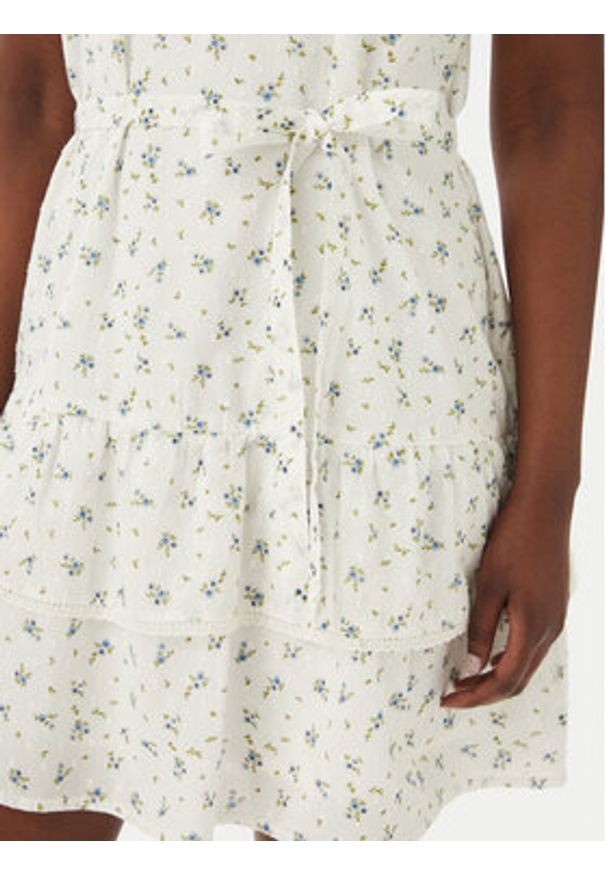 Vero Moda Sukienka codzienna Trine 10342726 Biały Regular Fit. Okazja: na co dzień. Kolor: biały. Materiał: bawełna. Typ sukienki: proste. Styl: casual