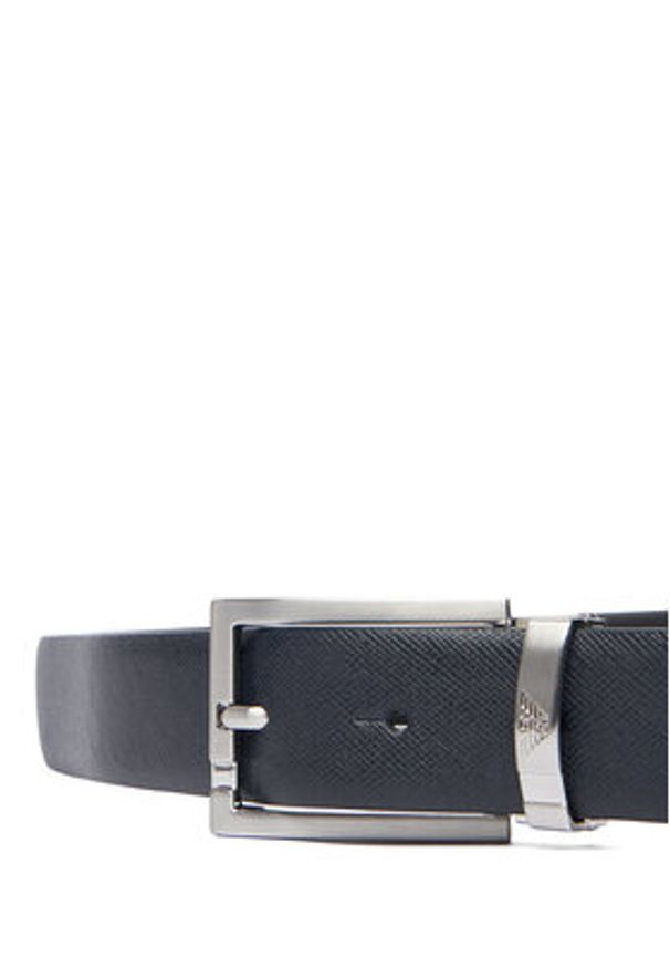 Emporio Armani Pasek Męski Y4S498 YLP4E 81285 Granatowy. Kolor: niebieski. Materiał: skóra