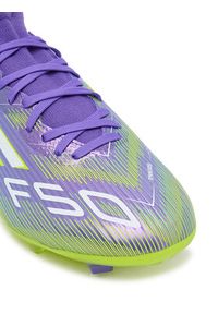 Adidas - adidas Buty do piłki nożnej F50 League Mid Firm/Multi-Ground Boots JI0886 Fioletowy. Kolor: fioletowy. Materiał: materiał #6