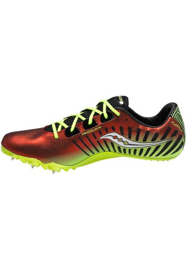 Buty do biegania męskie Saucony Sprinterskie Showdawn 2. Zapięcie: sznurówki. Kolor: wielokolorowy. Materiał: materiał, tkanina, syntetyk. Szerokość cholewki: normalna. Sport: bieganie