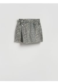 Reserved - Spódnico-szorty w zwierzęcy wzór - wielobarwny. Materiał: bawełna. Wzór: motyw zwierzęcy #1