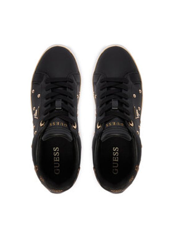 Guess Sneakersy FLPBON ELE12 Czarny. Kolor: czarny. Materiał: skóra