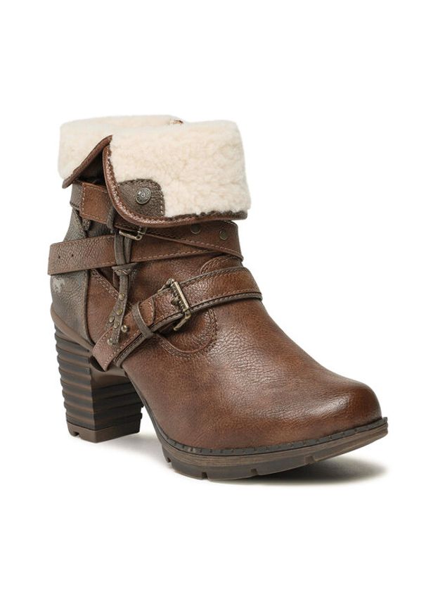 Mustang Botki 1292-602-301 Brązowy. Kolor: brązowy. Materiał: skóra