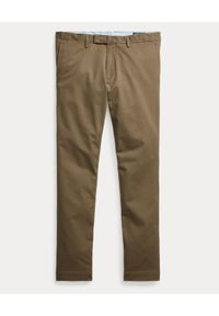 Ralph Lauren - RALPH LAUREN - Brązowe spodnie chino Slim Fit. Kolor: brązowy. Materiał: bawełna, tkanina
