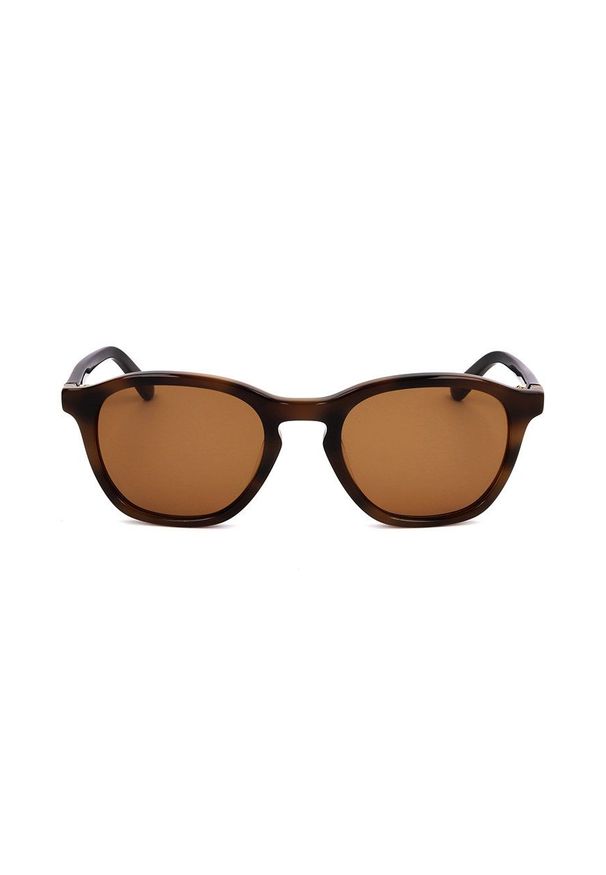 Calvin Klein okulary przeciwsłoneczne męskie kolor brązowy. Kolor: brązowy