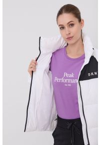DKNY - Dkny - Kurtka. Kolor: biały. Materiał: tkanina. Wzór: gładki. Sezon: zima #2