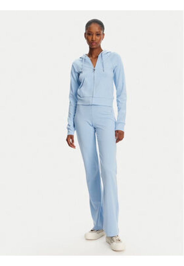 Juicy Couture Bluza Ola JCWAS125310 Błękitny Slim Fit. Kolor: niebieski. Materiał: bawełna
