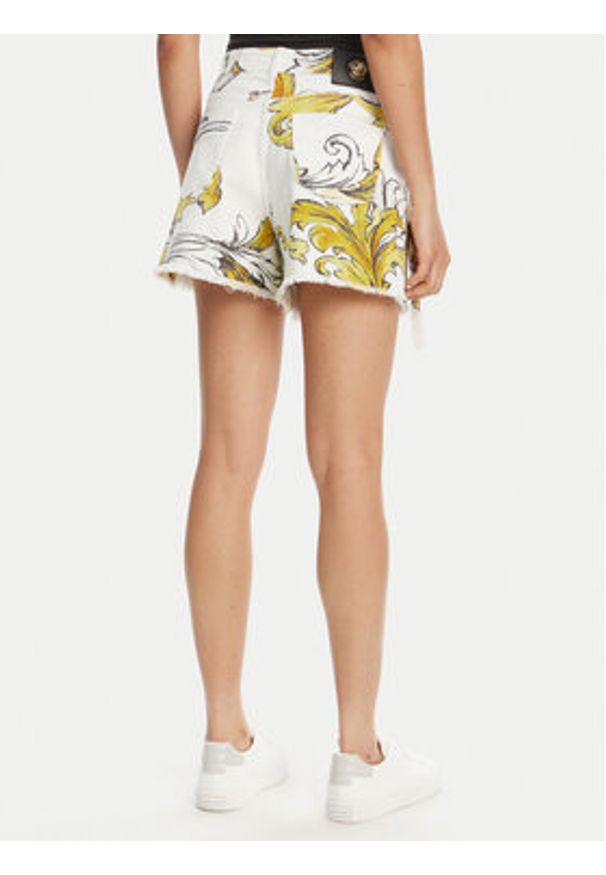 Versace Jeans Couture Szorty jeansowe 78HAD51B Biały Straight Fit. Kolor: biały. Materiał: bawełna