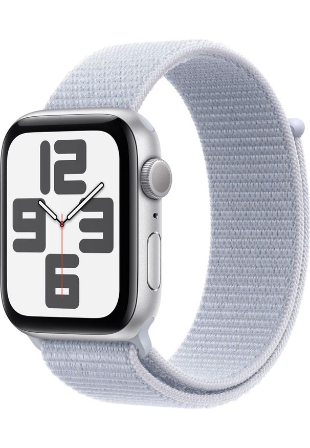 APPLE - Smartwatch Apple Apple Watch SE GPS 40mm Silver Aluminium Case with Blue Cloud Sport Loop. Rodzaj zegarka: smartwatch. Styl: sportowy