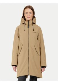 Didriksons Parka Fia 505372 Beżowy Relaxed Fit. Kolor: beżowy. Materiał: syntetyk #1