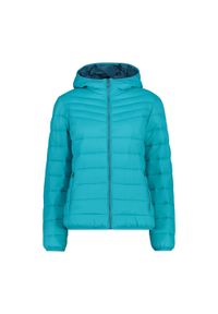 Kurtka puchowa damska CMP Fix Hood. Kolor: pomarańczowy, wielokolorowy, żółty. Materiał: puch. Sport: turystyka piesza