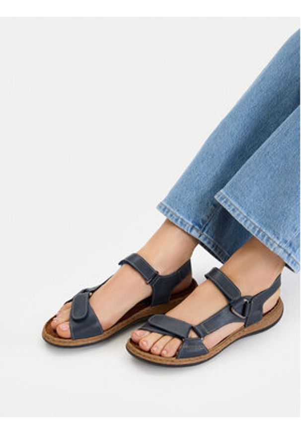 Go Soft Sandały CEO-WI23-4773-05 Granatowy. Kolor: niebieski. Materiał: skóra