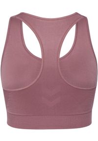 Stanik fitness cardio Hummel hmltif. Kolor: fioletowy. Materiał: materiał. Sport: fitness