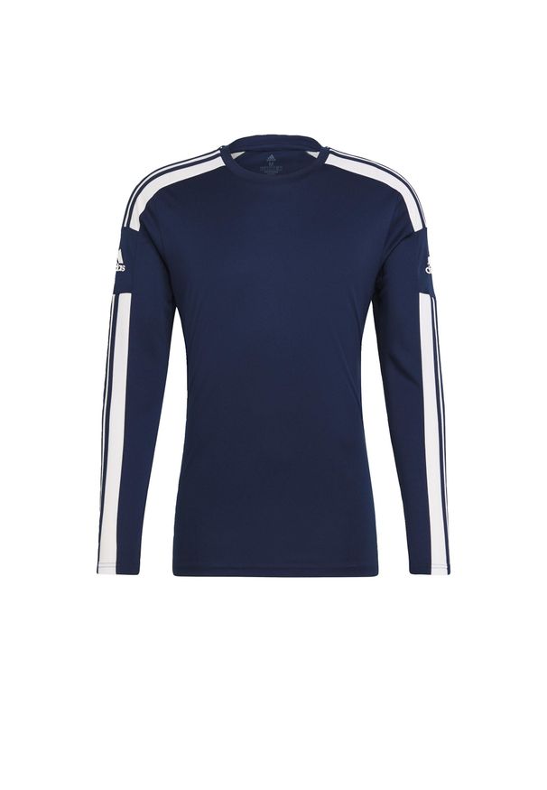 Adidas - Koszulka męska adidas Squadra 21 JSY. Kolor: niebieski, wielokolorowy, biały. Materiał: jersey, materiał. Długość rękawa: długi rękaw. Długość: długie. Sport: fitness, piłka nożna