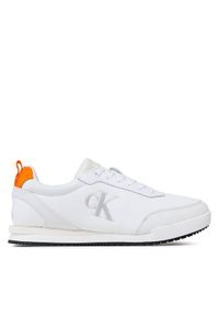 Calvin Klein Jeans Sneakersy Low Profile Oversized Mesh YM0YM00623 Biały. Kolor: biały. Materiał: materiał