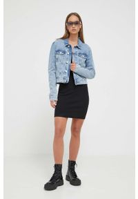 Tommy Jeans kurtka jeansowa damska kolor niebieski przejściowa. Kolor: niebieski. Materiał: bawełna, denim #4
