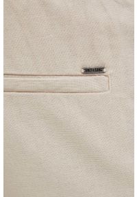 Only & Sons spodnie z domieszką lnu męskie kolor beżowy proste. Okazja: na co dzień. Kolor: beżowy. Materiał: len. Styl: casual #4
