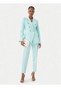 Maryley Marynarka 26EB139/43AC Turkusowy Regular Fit. Kolor: turkusowy. Materiał: syntetyk #4