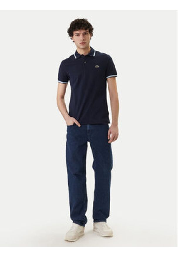 Lacoste Polo PH9875 Granatowy Classic Fit. Typ kołnierza: polo. Kolor: niebieski. Materiał: bawełna