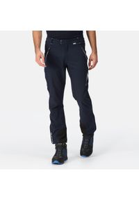 Regatta - Męskie spodnie trekkingowe górskie. Kolor: niebieski. Sezon: zima. Sport: turystyka piesza #1