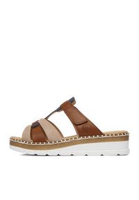 Rieker Klapki CEO-V1291-90 Brązowy jasny. Kolor: brązowy. Materiał: skóra #3