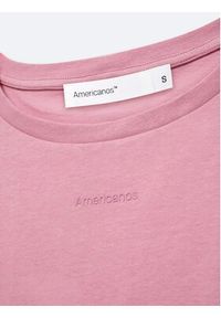 Americanos T-Shirt Houston Różowy Relaxed Fit. Kolor: różowy. Materiał: bawełna #2