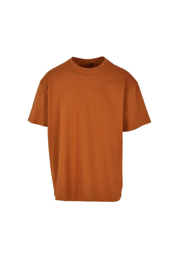 BUILD YOUR BRAND - Ponadwymiarowa Koszulka Dla Dorosłych Unisex Heavyweight. Kolor: brązowy