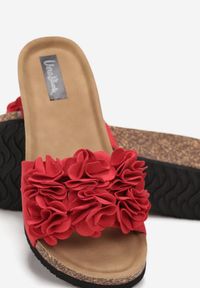 Renee - Czerwone Klapki na Korkowym Koturnie z Ozdobnymi Paskami Holden. Kolor: czerwony. Obcas: na koturnie #2