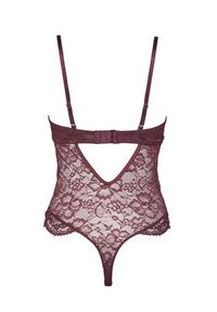 Hunkemöller Body Isadora 302441 Bordowy. Kolor: czerwony. Materiał: syntetyk