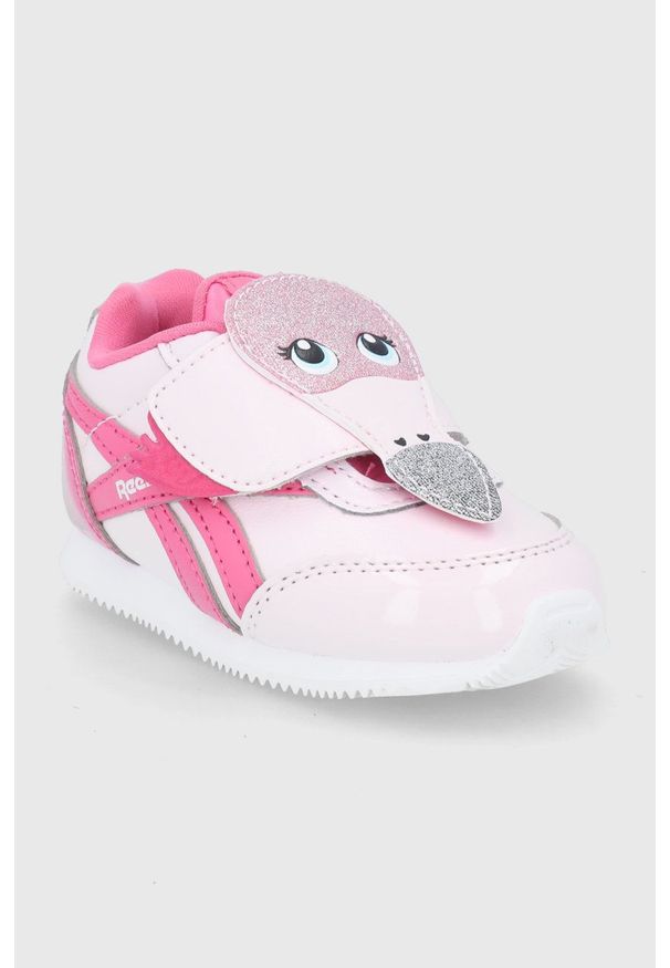 Reebok Classic - Buty dziecięce Royal Cl Jog 2. Nosek buta: okrągły. Zapięcie: rzepy. Kolor: różowy. Materiał: guma. Model: Reebok Classic, Reebok Royal. Sport: joga i pilates