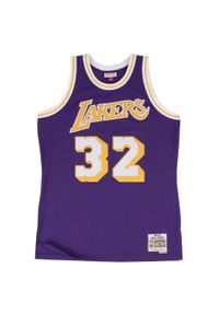 Mitchell & Ness - Koszulka Nba Los Angeles Lakers Magic Johnson. Kolor: fioletowy, żółty, wielokolorowy. Materiał: tkanina. Sport: koszykówka