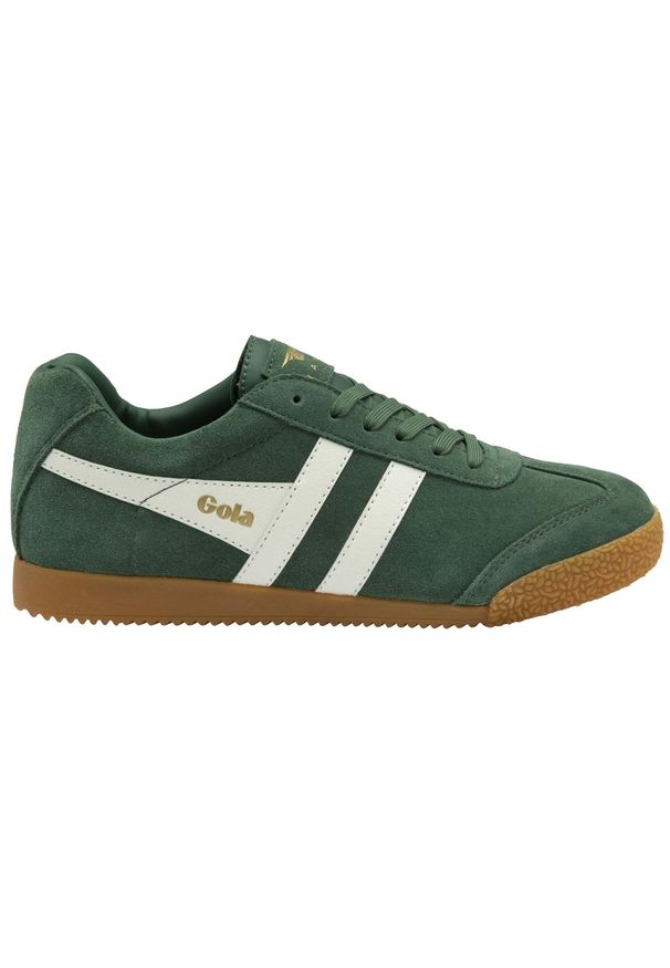 Sneakersy damskie Gola Harrier Suede. Kolor: biały, wielokolorowy, zielony