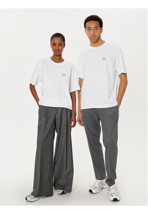 Filling Pieces T-Shirt Unisex Embroidered Knot 7449986 Biały Regular Fit. Kolor: biały. Materiał: bawełna