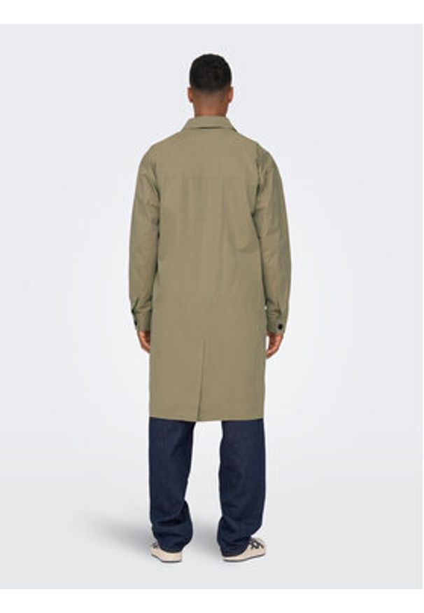 Only & Sons Trencz Malcom 22024246 Zielony Regular Fit. Kolor: zielony. Materiał: bawełna, syntetyk
