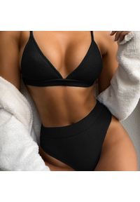 Intica - Bikini z figami regulowane na plażę Nellya. Kolor: zielony. Materiał: materiał. Wzór: aplikacja #4