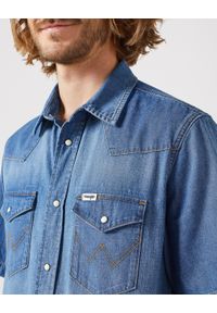 Wrangler - WRANGLER MĘSKA KOSZULA JEANSOWA SS WESTERN SHIRT Dusky 112350572 W5H8016805. Materiał: jeans #6