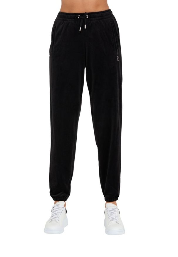 Juicy Couture - JUICY COUTURE Czarne damskie spodnie dresowe Lilian Jogger, Rozmiar XS. Kolor: czarny. Materiał: dresówka