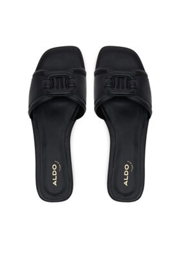 Aldo Klapki Liaudin 13966737 Czarny. Kolor: czarny. Materiał: skóra