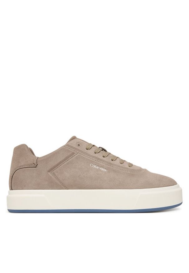 Calvin Klein Sneakersy Basket Cupsole Oxf Lup Hf Su HM0HM02131 Beżowy. Kolor: beżowy. Materiał: zamsz, skóra